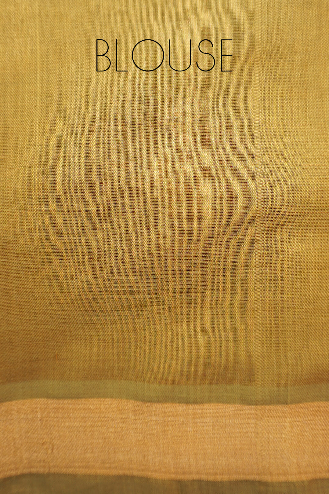 Ochre and gold Angara cotton saree - Niram Neela