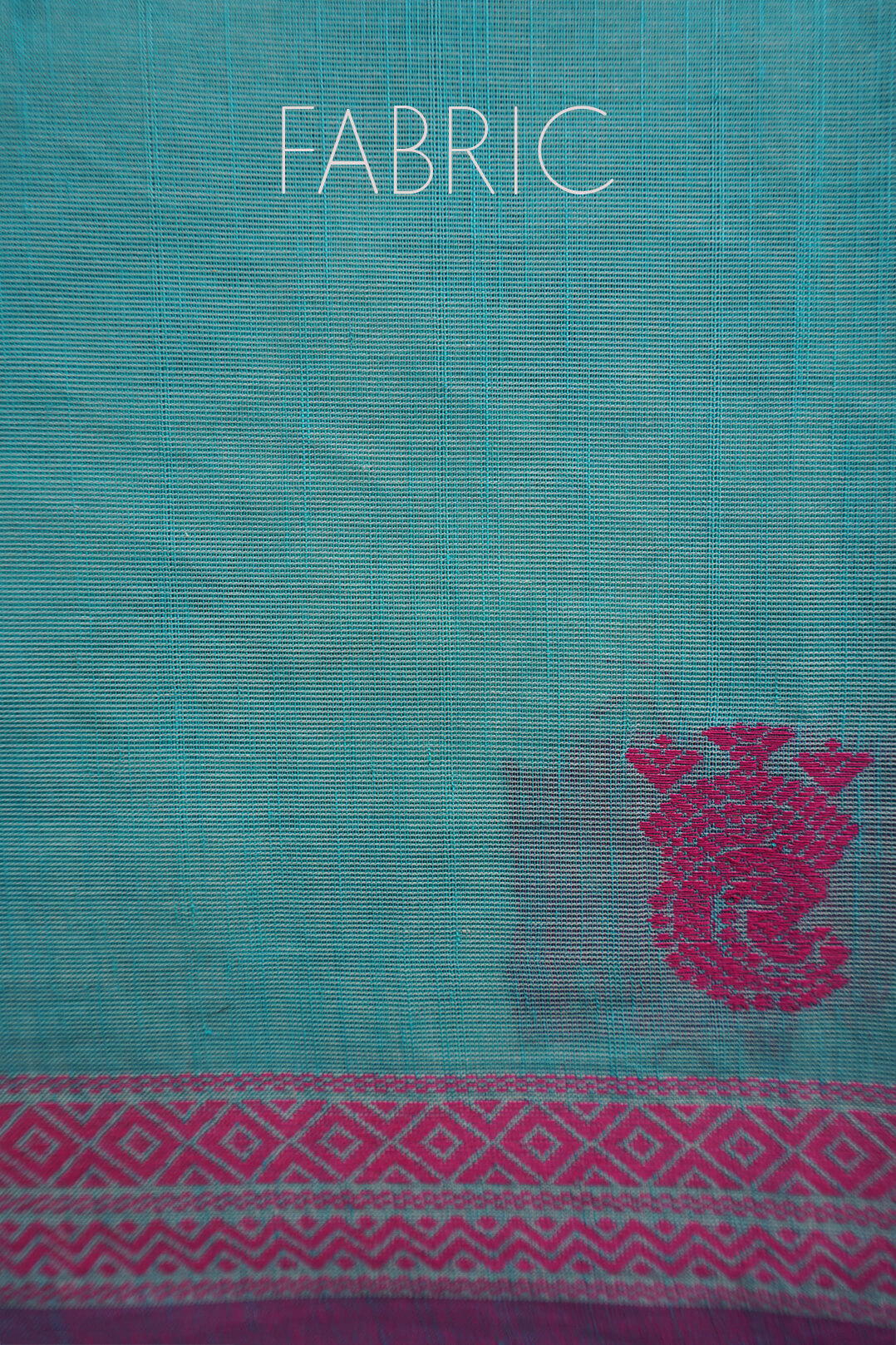 Sky blue and magenta pink Godavari cotton saree | Niram Neela