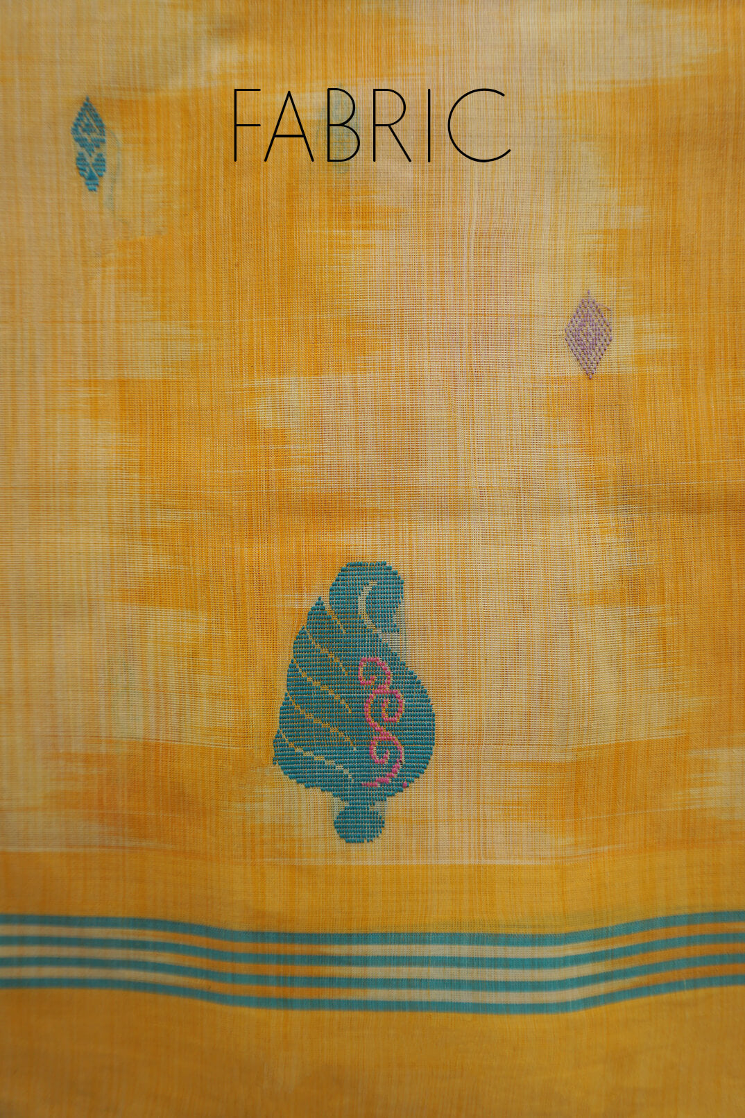 Yellow and green tie-dyed Godavari handloom cotton saree | Niram Neela