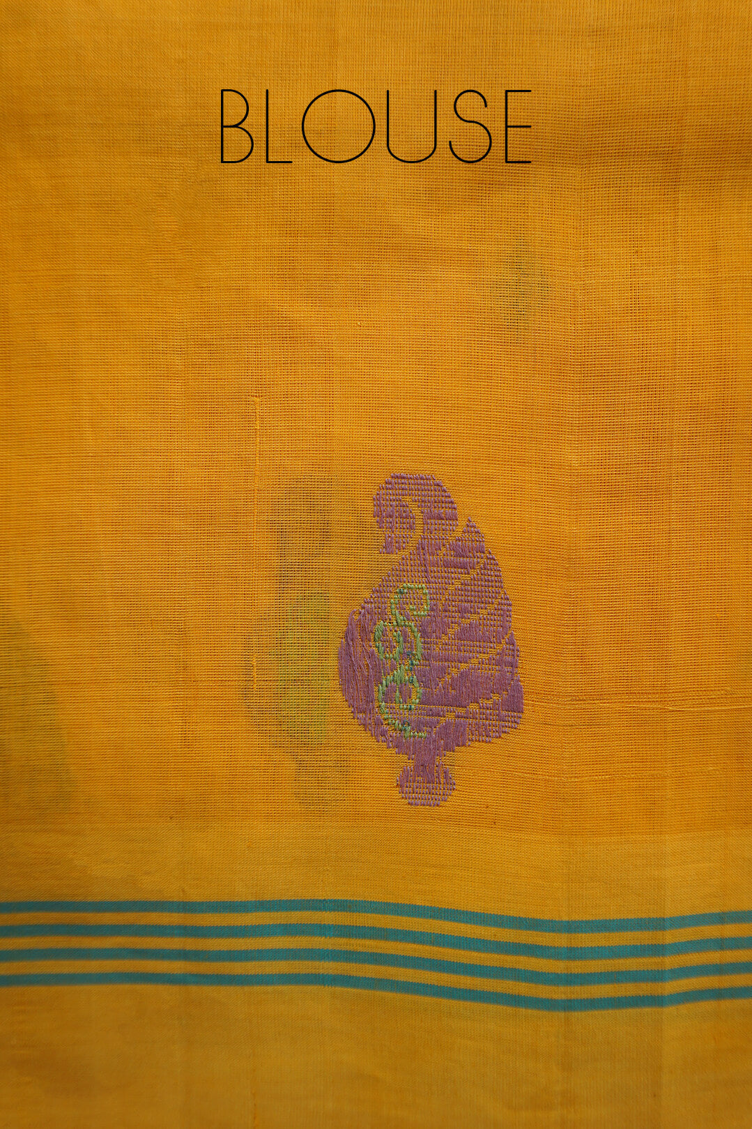 Yellow and green tie-dyed Godavari handloom cotton saree | Niram Neela