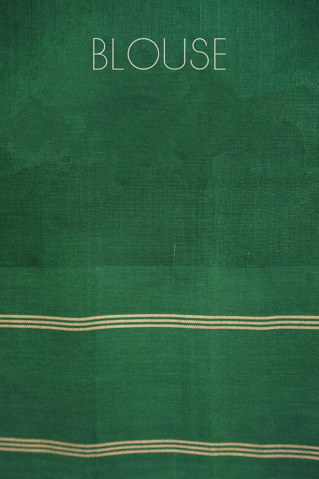 Cream and green handloom Godavari cotton saree from Niram Neela