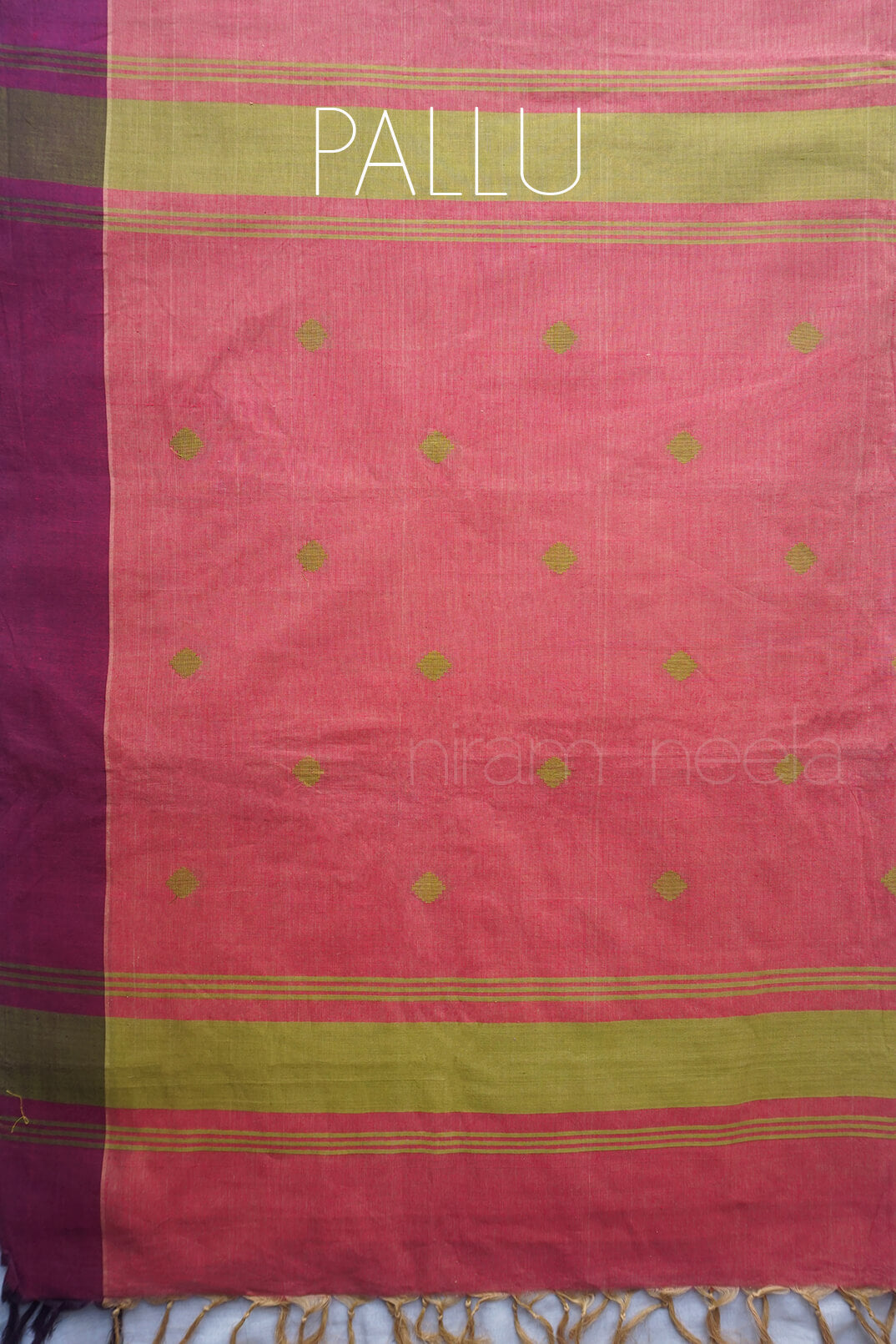 Onion pink and green Kovai cotton saree | Niram Neela