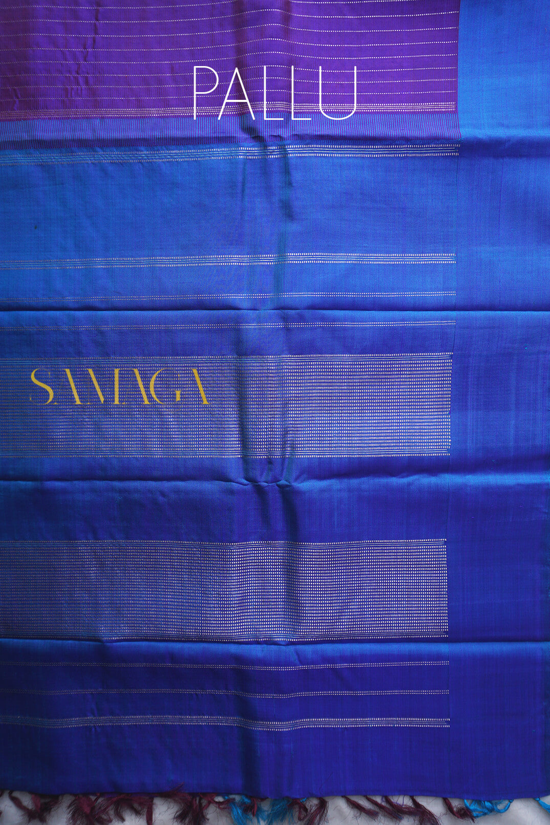 Violet and blue Arni silk saree | Niram Neela