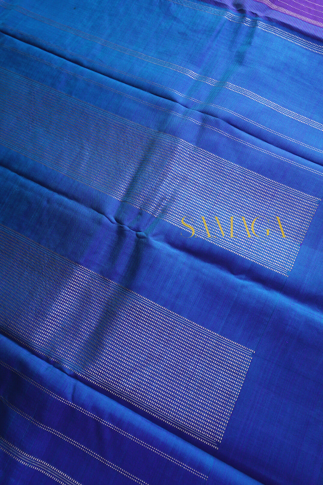 Violet and blue Arni silk saree | Niram Neela