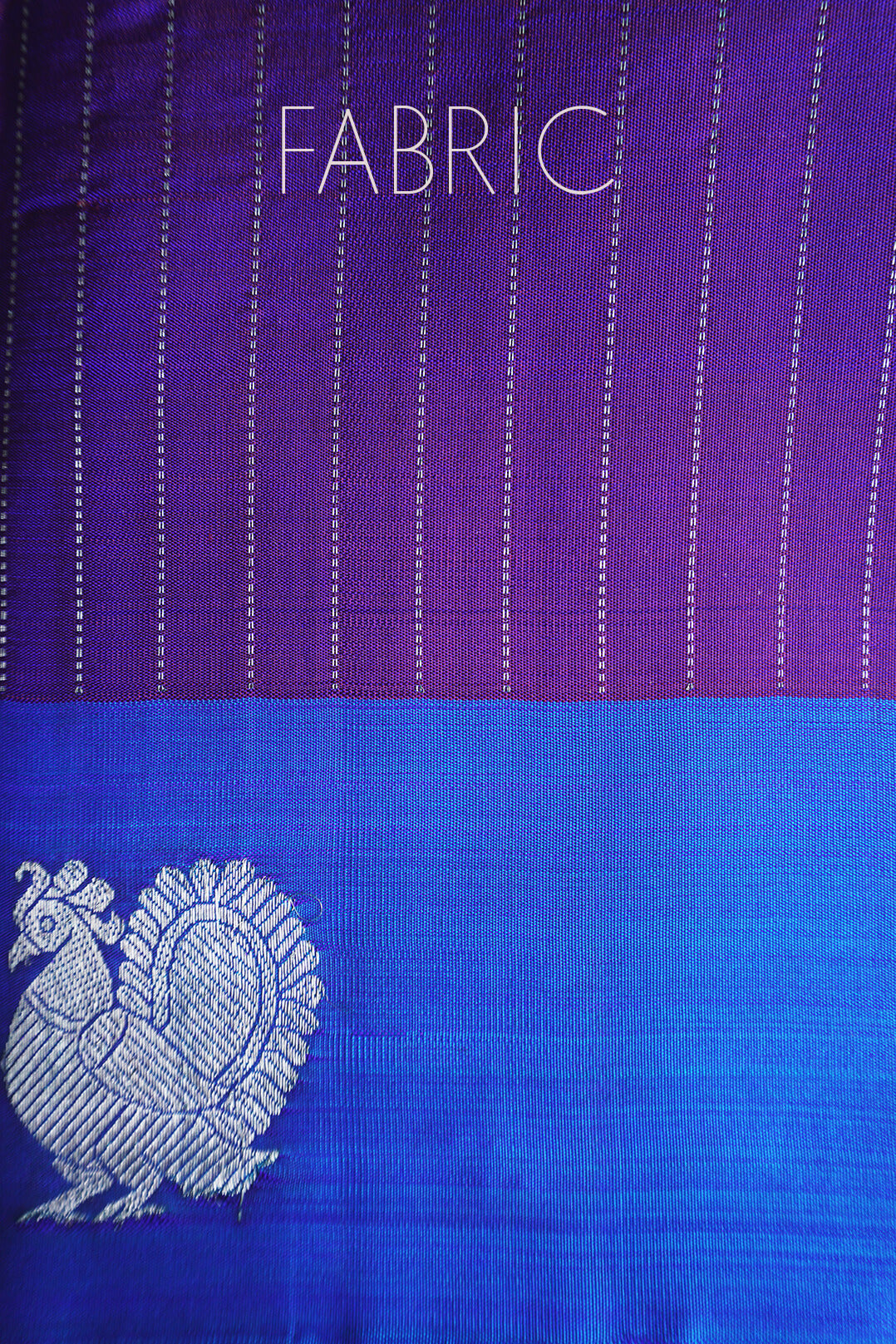 Violet and blue Arni silk saree | Niram Neela