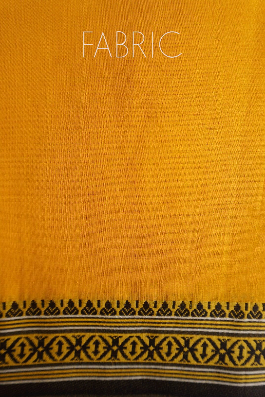 Yellow and black Begumpuri cotton saree - Niram Neela