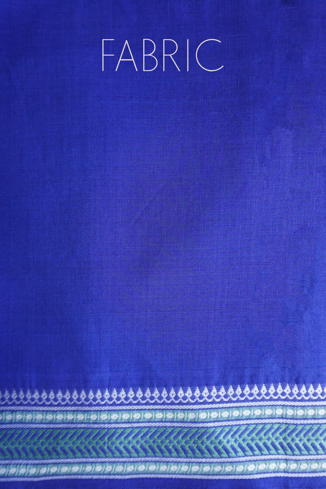 Blue and white Begumpuri cotton saree - Niram Neela