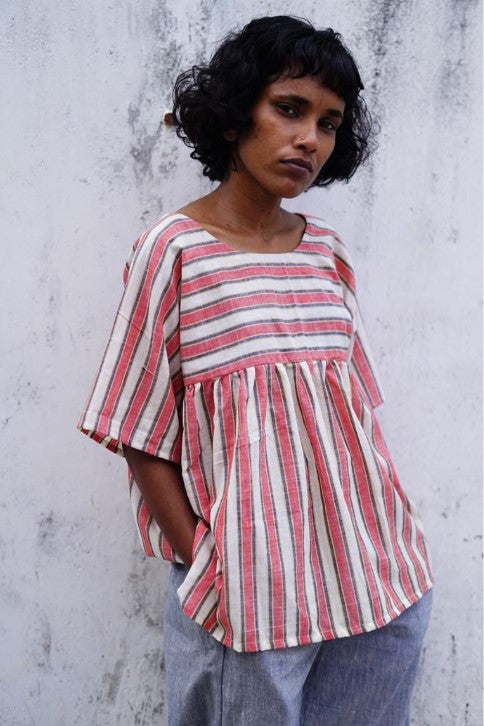 Kimono top in stripes - Niram Neela