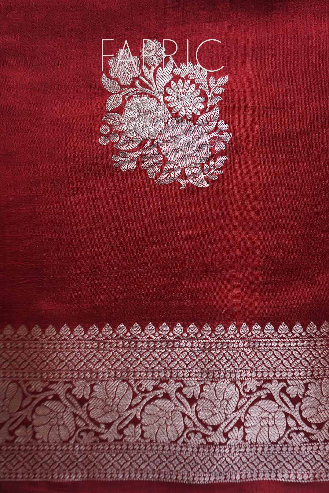 Red and gold Banarasi Munga silk saree | Samaga by Niram Neela