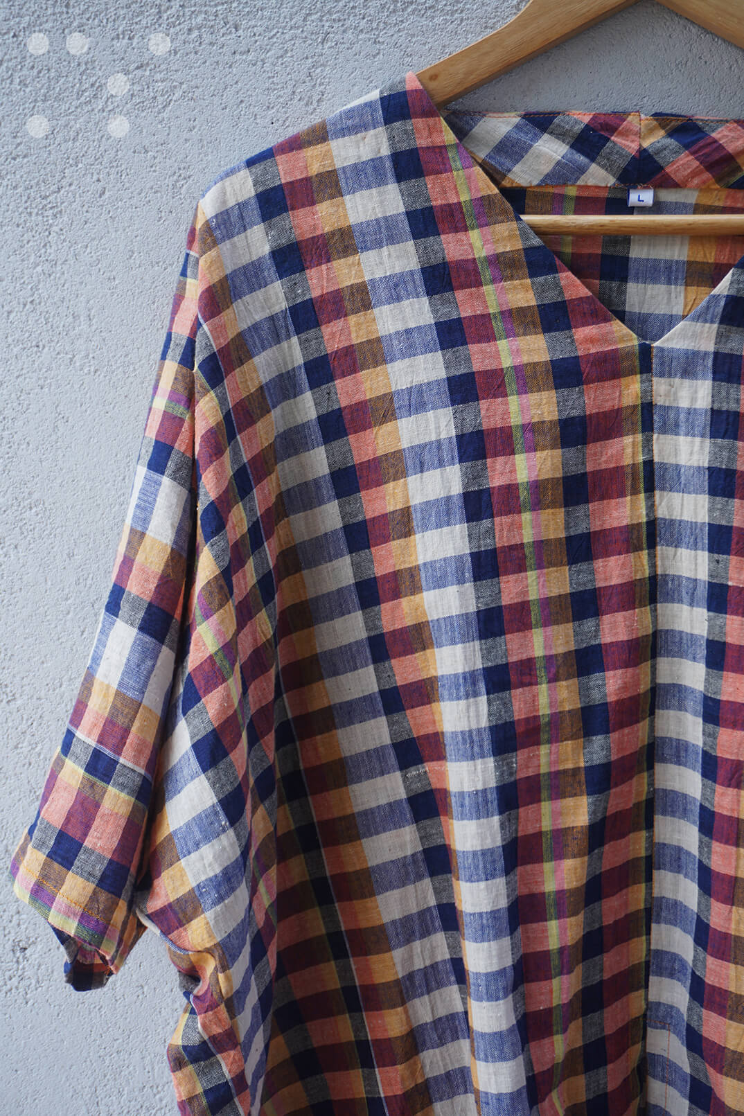 T top in multicolour checks - Niram Neela