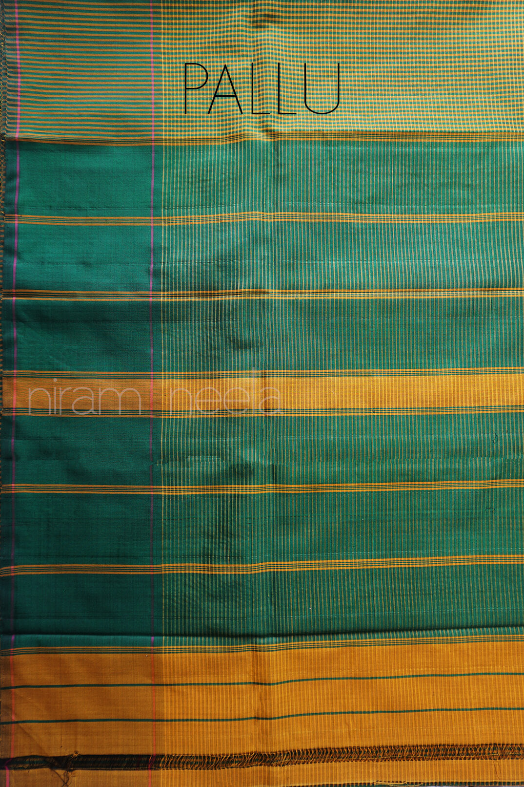 Yellow and green Koorainadu silk cotton saree