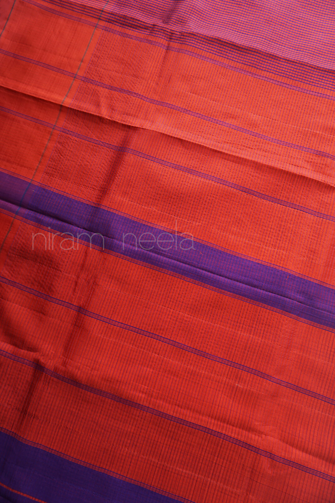 Pink and red Koorainadu silk cotton saree | Niram Neela