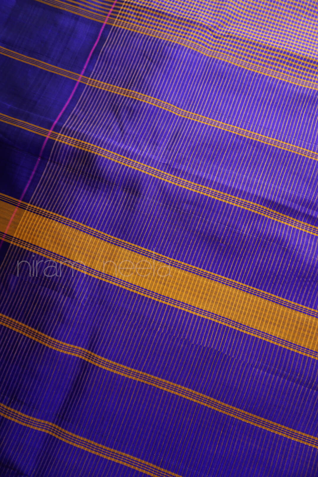 Violet and yellow Koorainadu silk cotton saree | Niram Neela