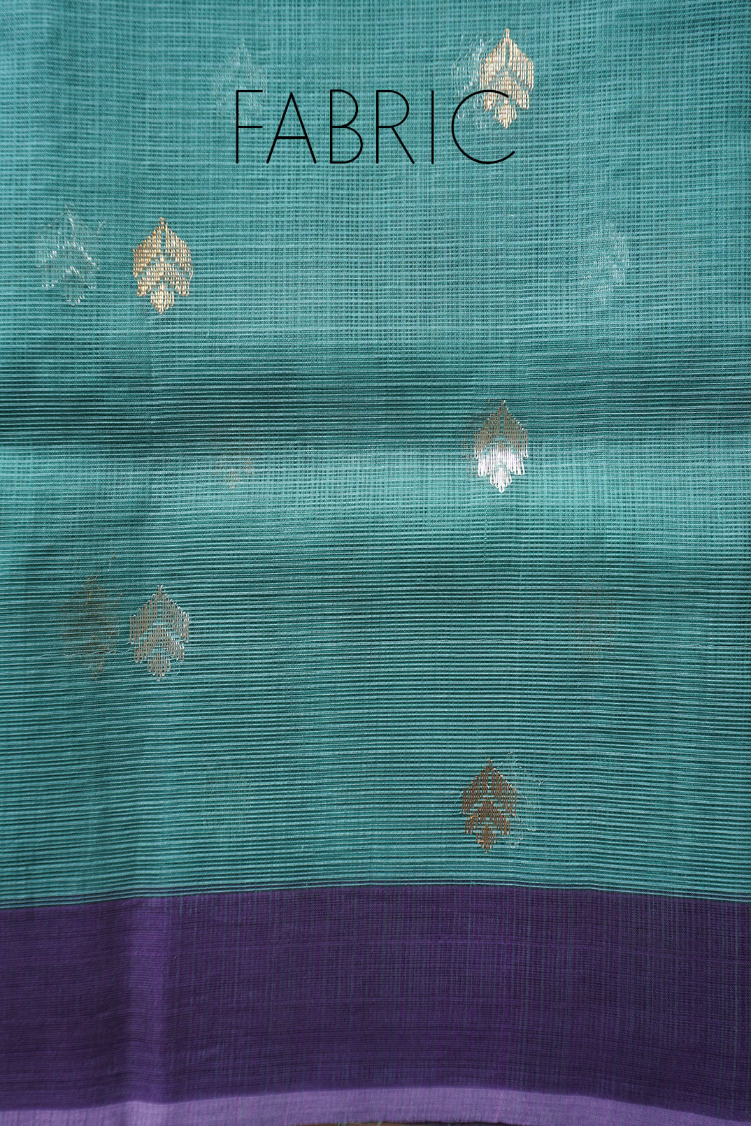 Green and purple Kota silk pure zari saree - Niram Neela