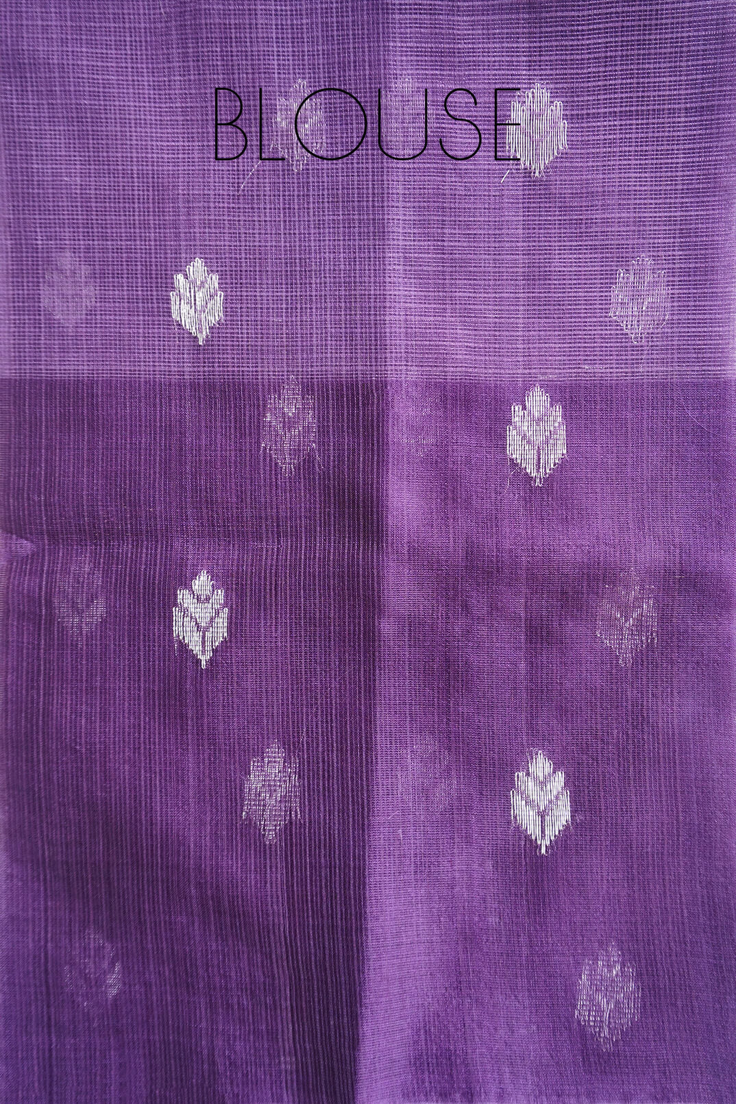 Green and purple Kota silk pure zari saree - Niram Neela