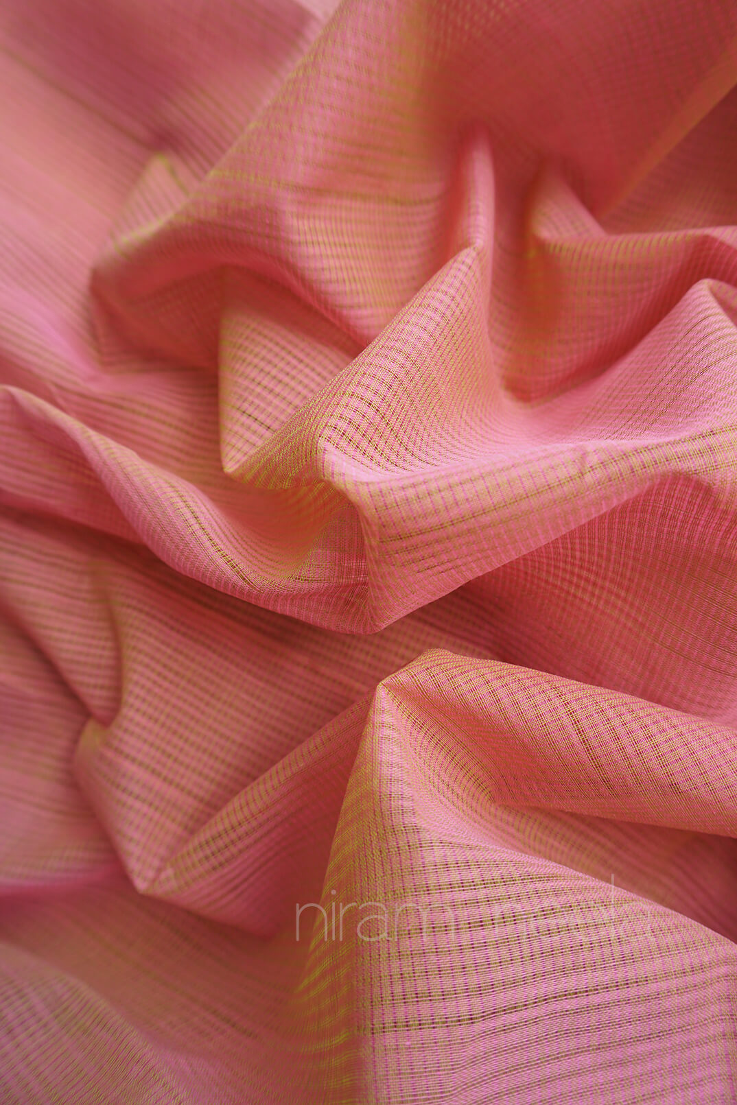 Baby pink and lime Mangalagiri cotton saree | Niram Neela sarees for women