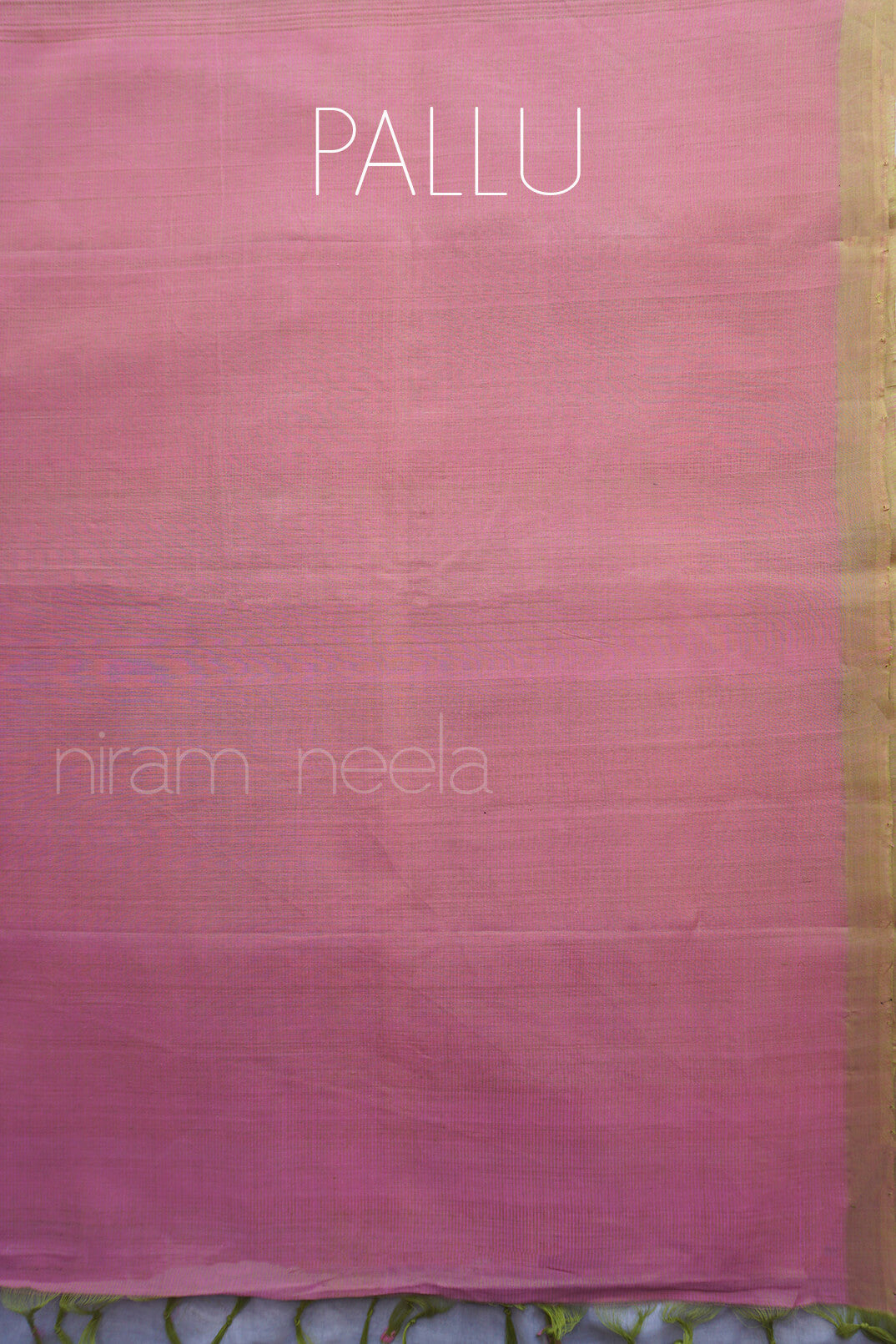 Baby pink and lime Mangalagiri cotton saree | Niram Neela sarees for women