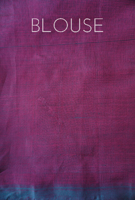 Purple Mangalagiri silk cotton saree - Niram Neela