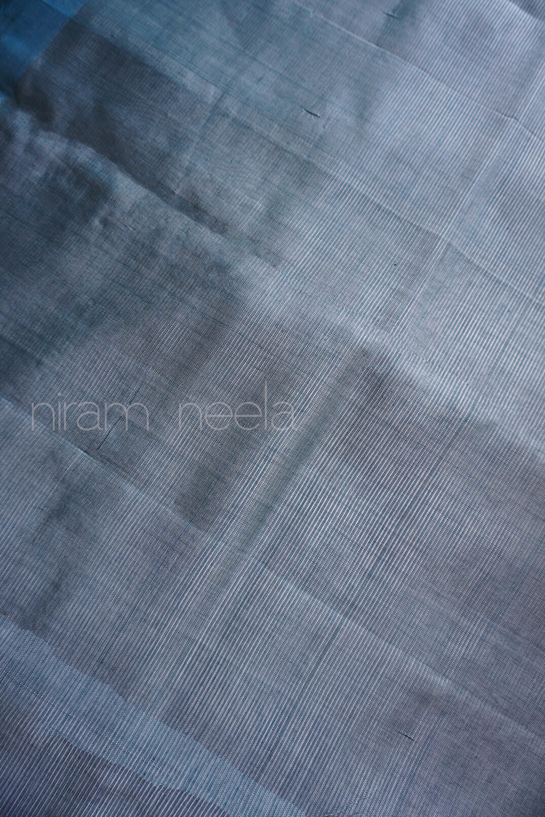 Ice blue Mangalagiri handloom sico saree | Niram Neela