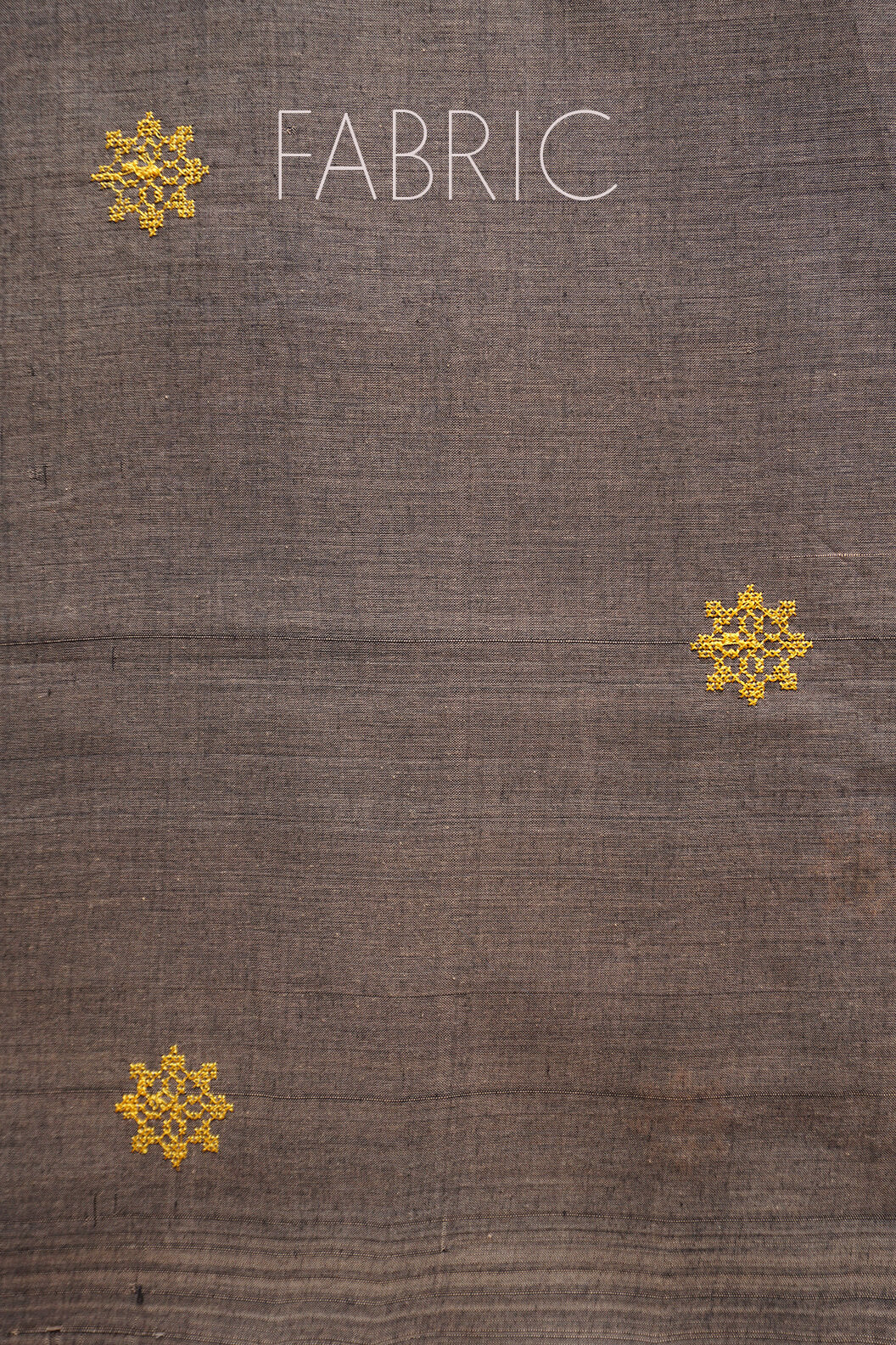 Brown and yellow Mangalagiri cotton saree - Niram Neela