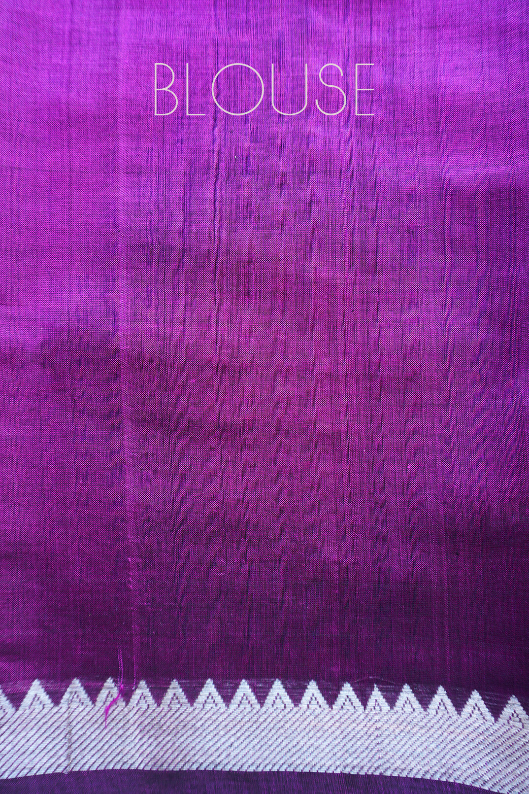 Purple and silver Mangalagiri silk cotton saree - Niram Neela