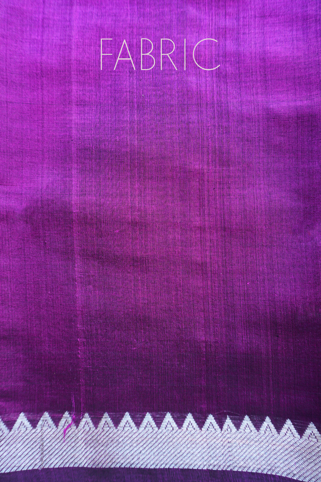 Purple and silver Mangalagiri silk cotton saree - Niram Neela