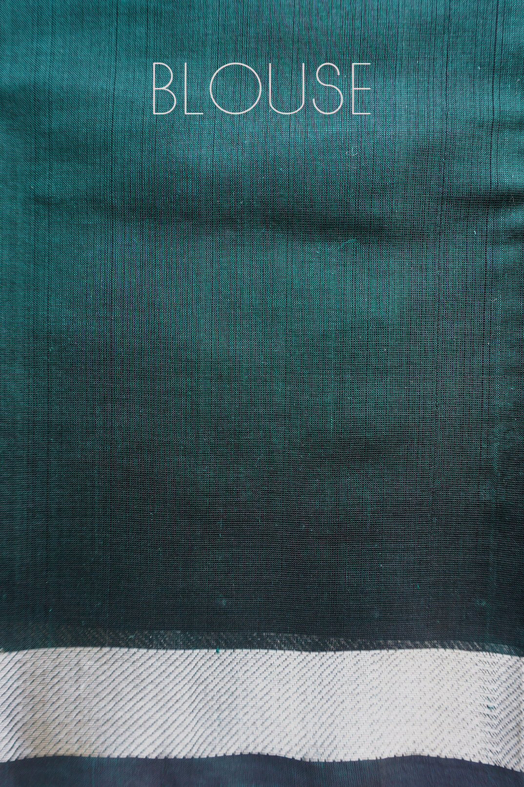 Green and silver Mangalagiri silk cotton saree - Niram Neela