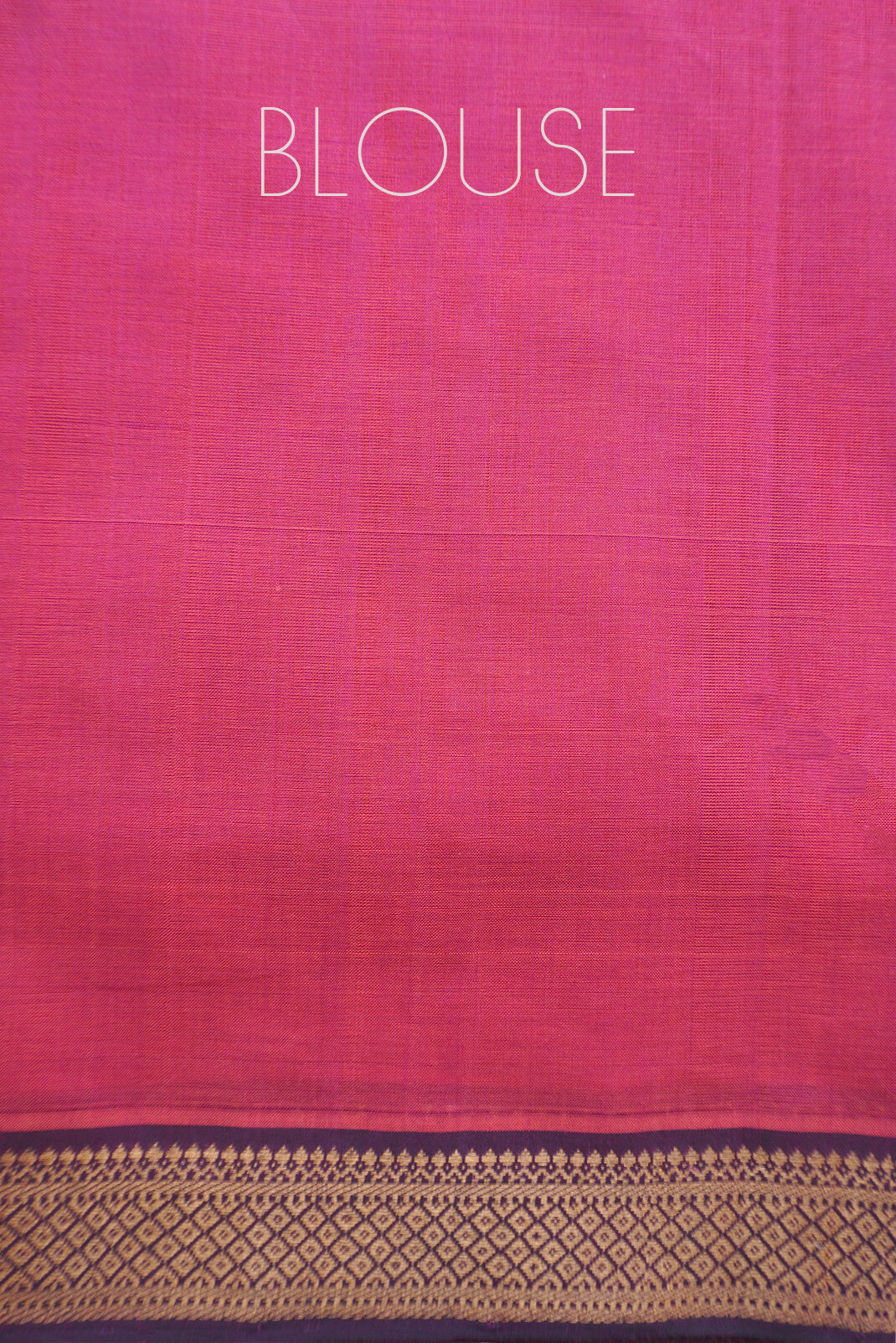 Pink and blue Mangalagiri cotton saree with nizam border | Niram Neela