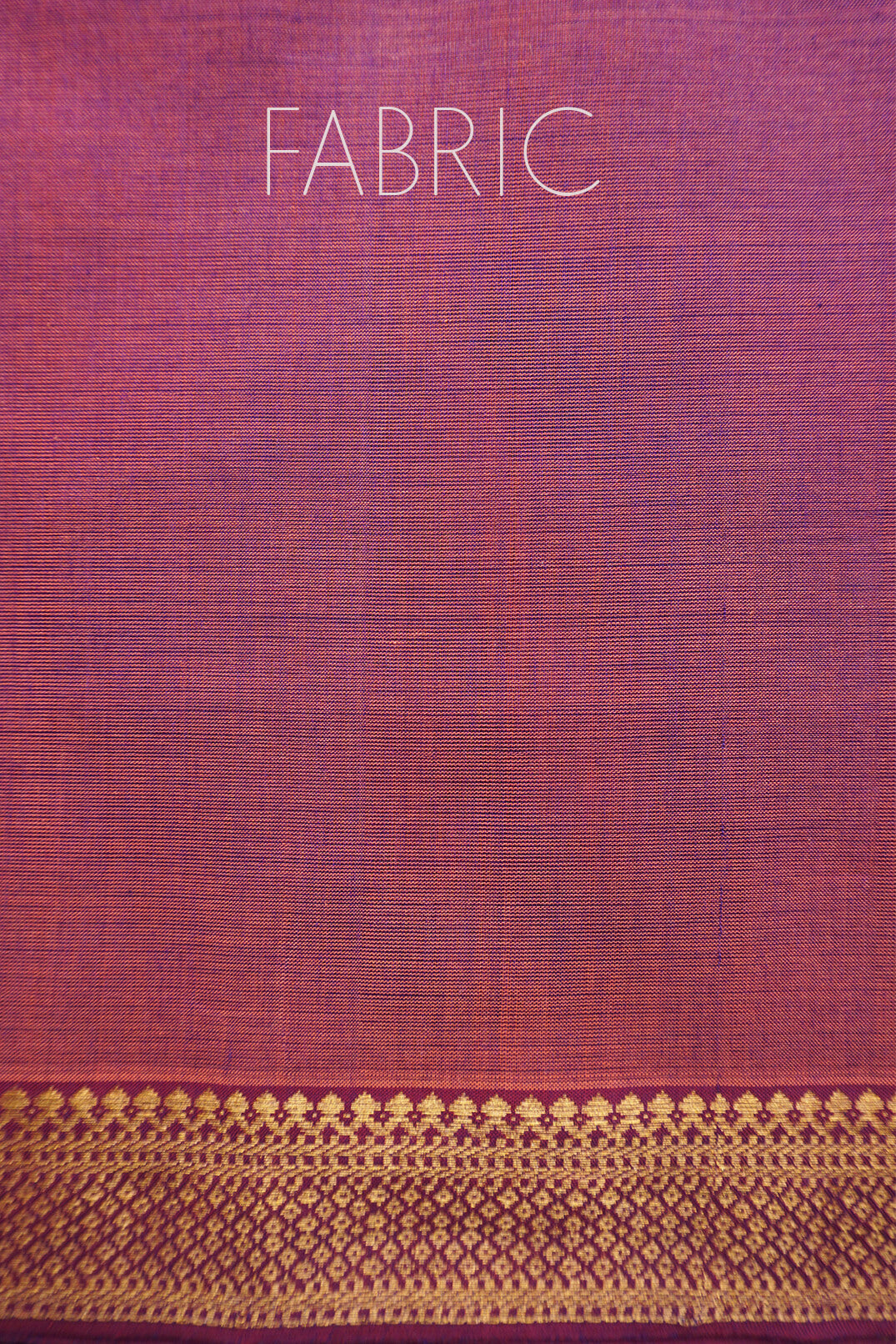 Purple and gold Mangalagiri cotton saree with Nizam border from Niram Neela