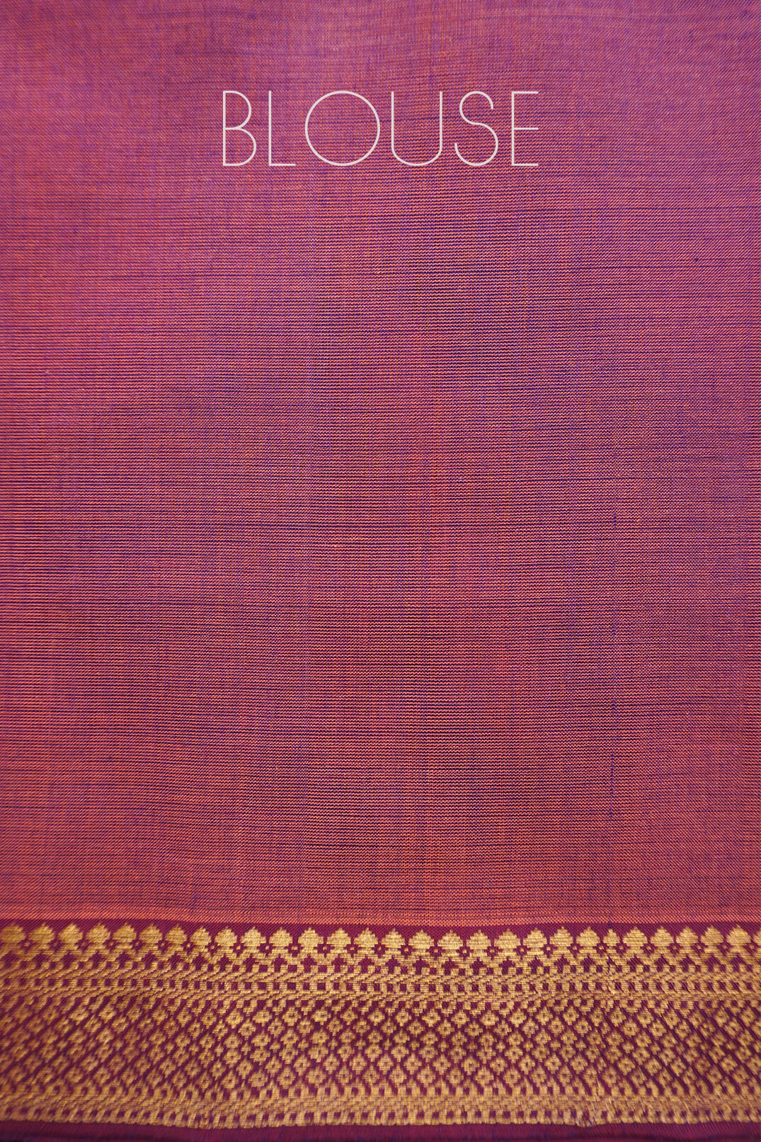 Purple and gold Mangalagiri cotton saree with Nizam border from Niram Neela