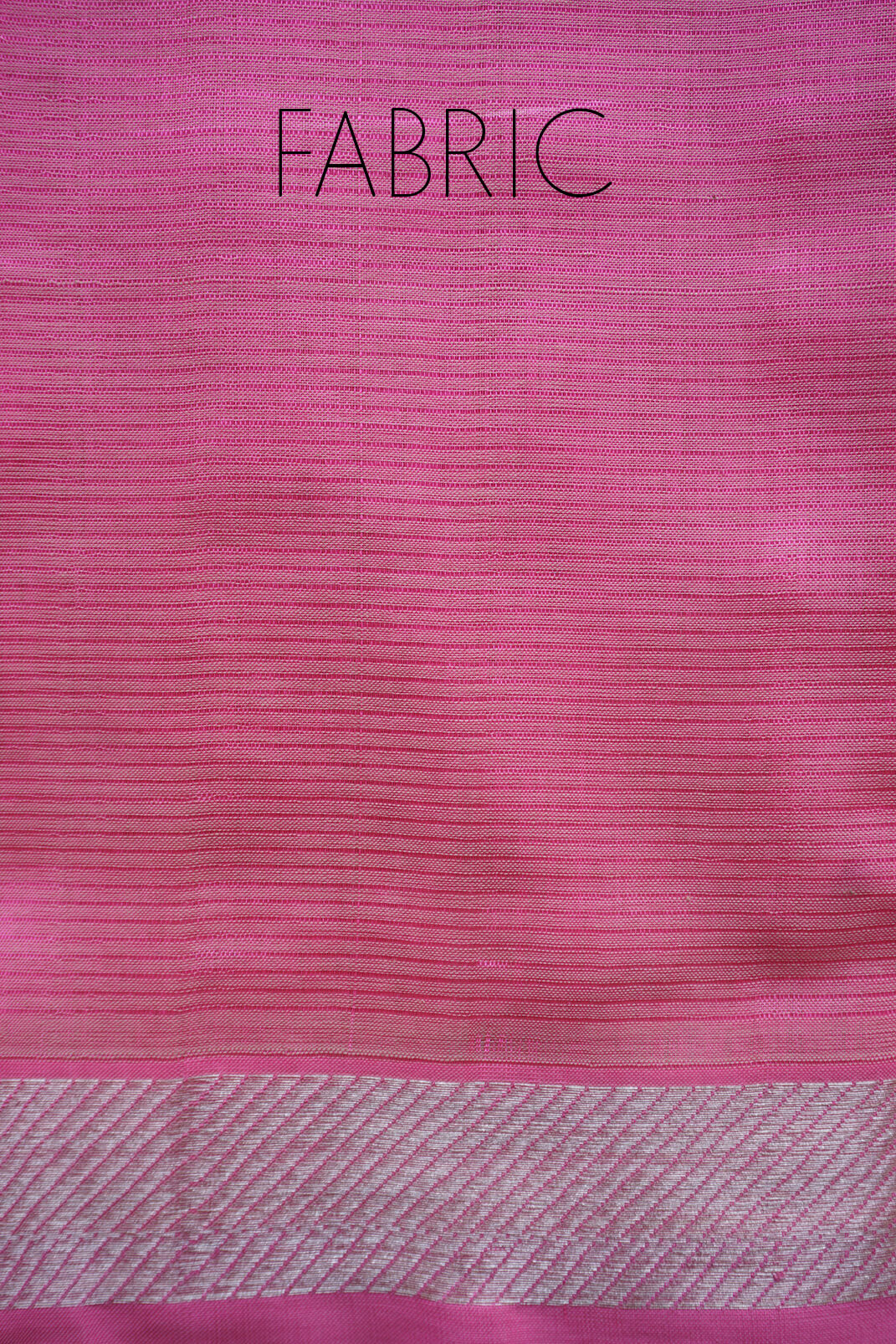 Pink and silver Mangalagiri silk cotton saree - Niram Neela