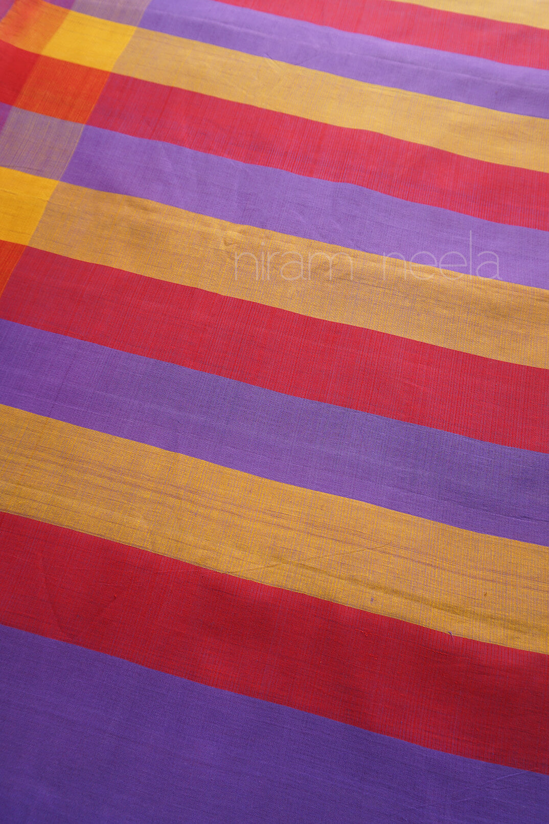 Violet and pink Mangalagiri cotton saree | Niram Neela