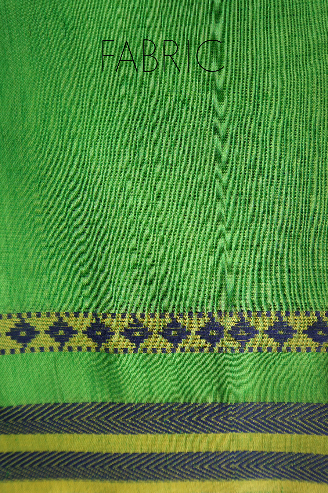 Green and blue Mangalagiri cotton saree - Niram Neela