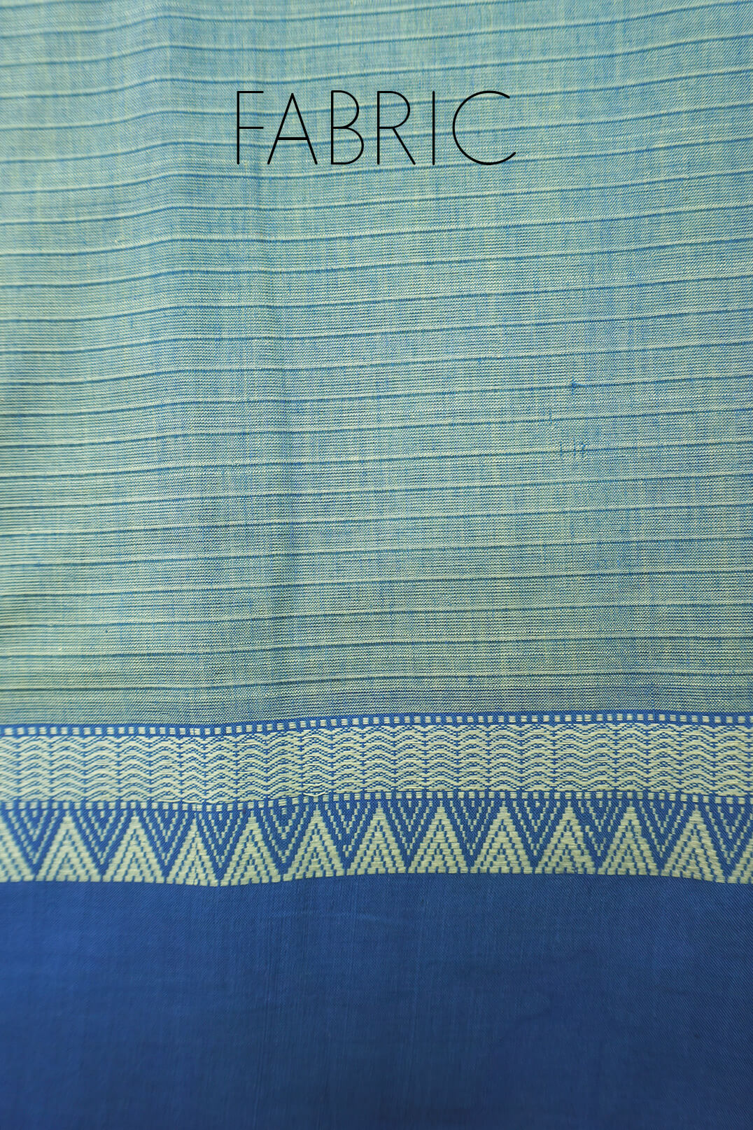 Teal and blue Mangalagiri cotton saree - Niram Neela