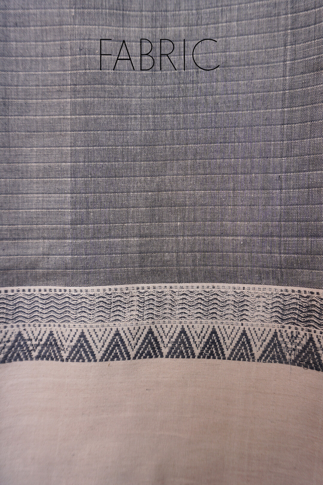 Grey and black Mangalagiri cotton saree - Niram Neela