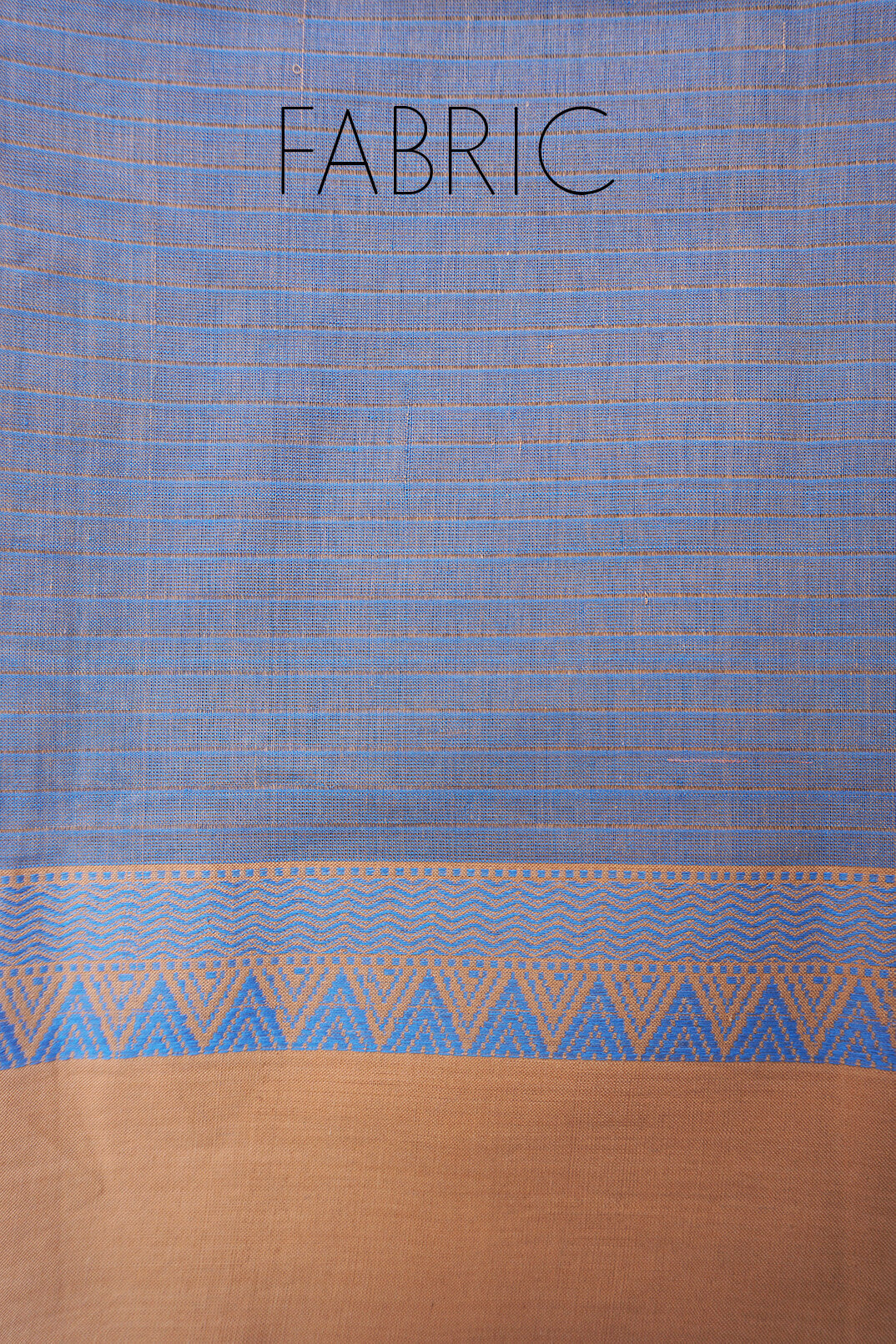 Grey and blue Mangalagiri cotton saree - Niram Neela