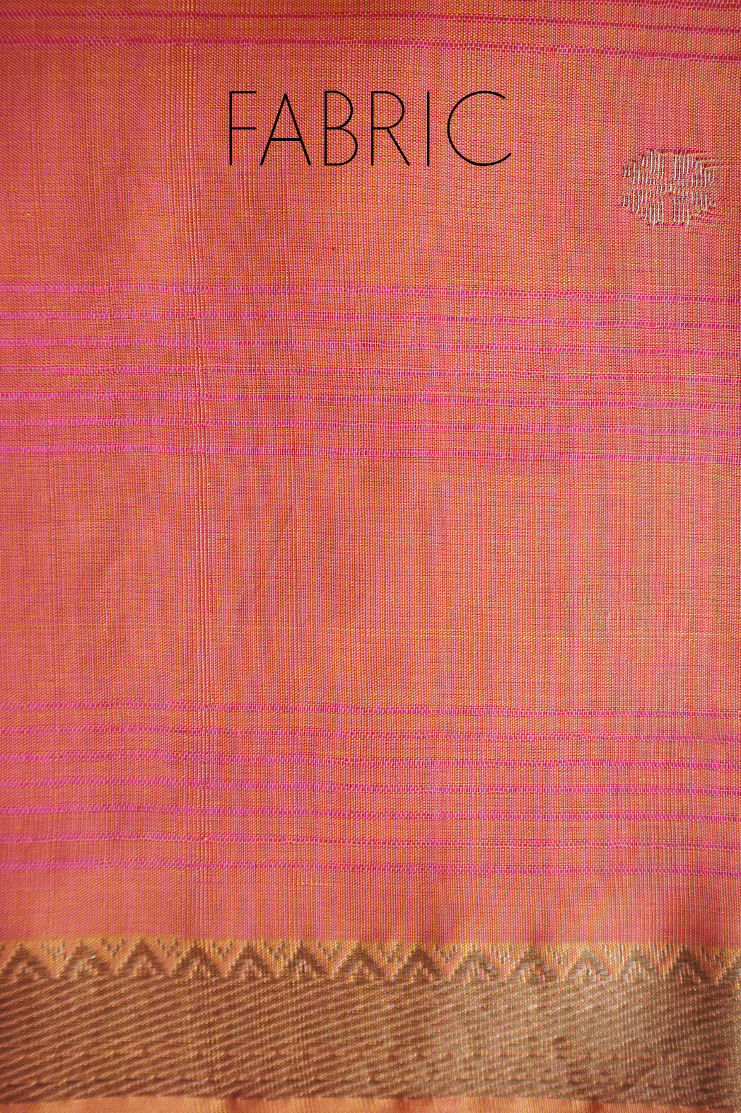 Peach and yellow Mangalagiri silk cotton saree - Niram Neela