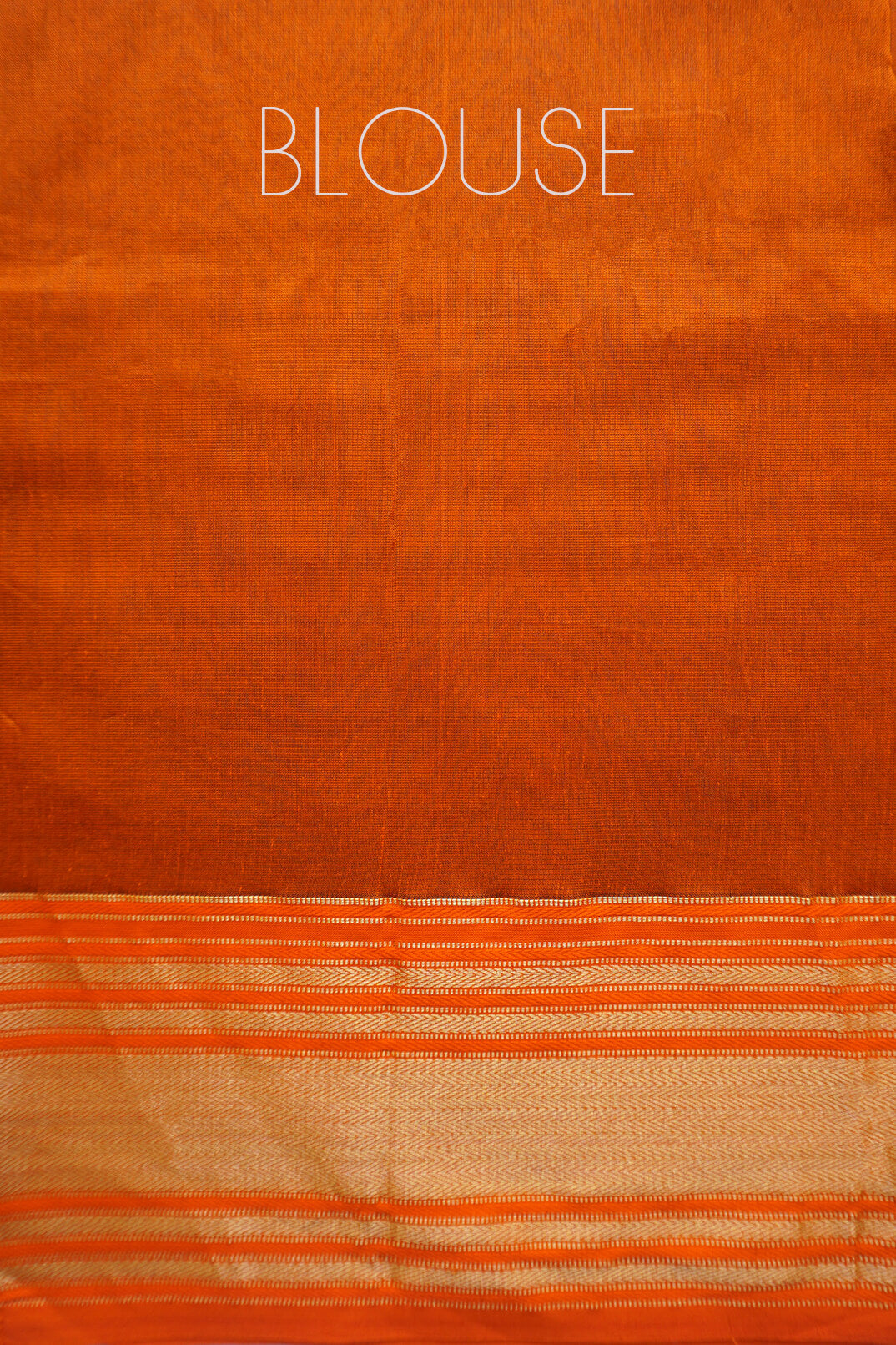 Brown and orange Maheshwari silk cotton partywear saree from Niram Neela