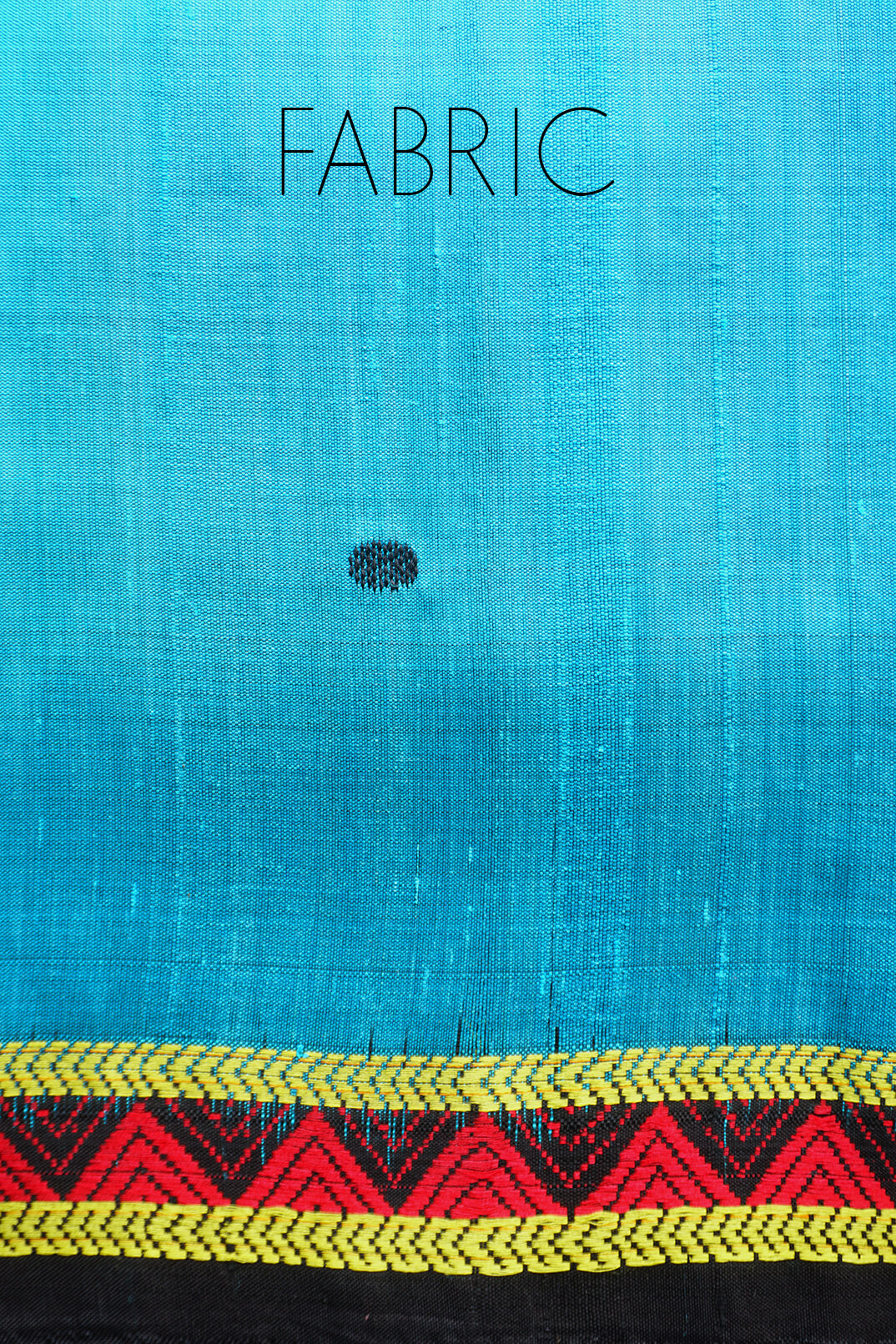 Blue and black Dongria silk saree - Niram Neela