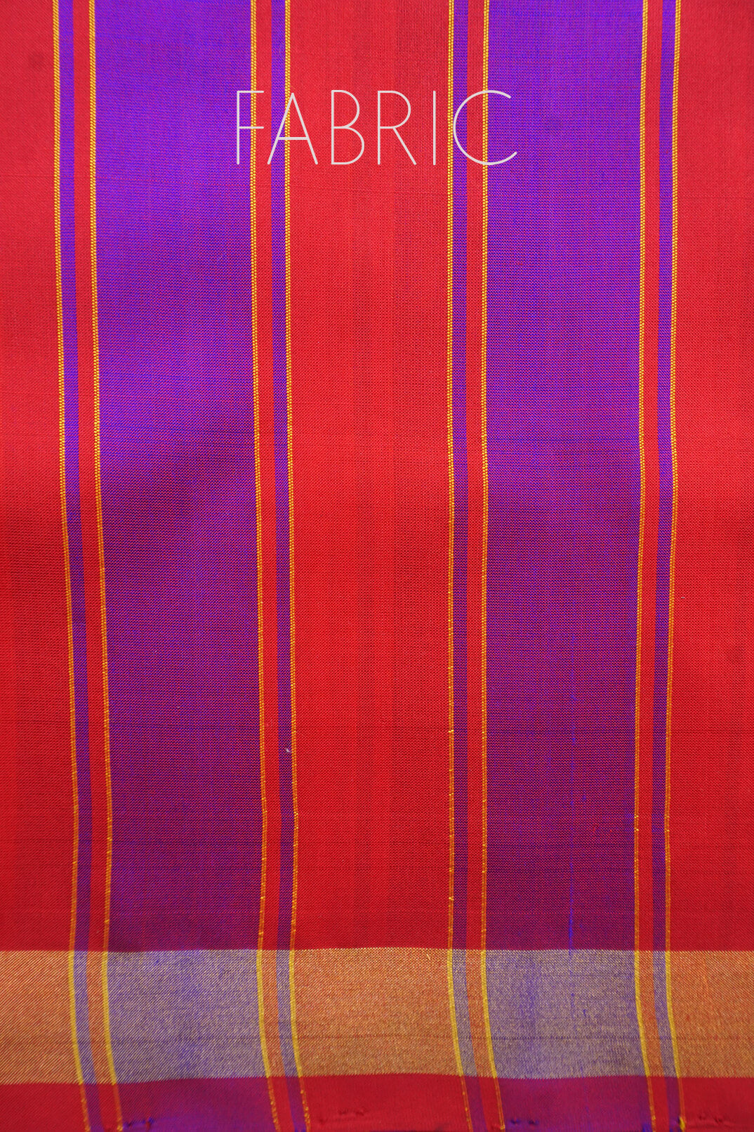 Red and purple striped Uppada soft silk saree | Niram Neela