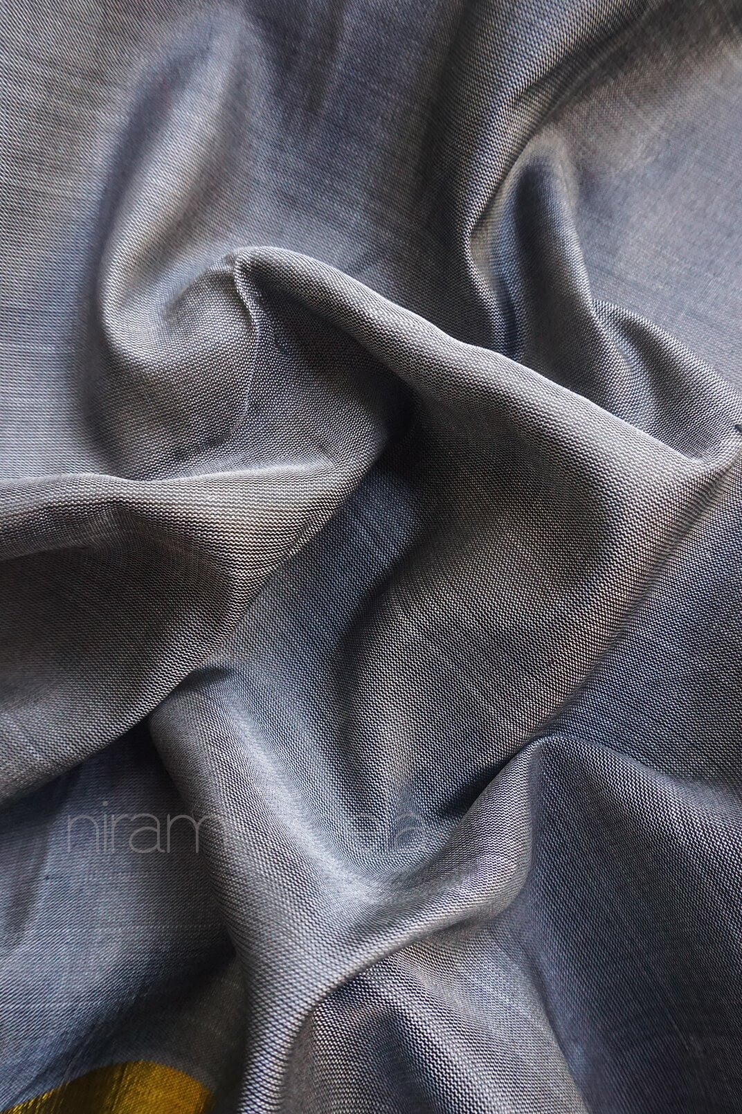 Grey and blue Uppada soft silk saree | Niram Neela 