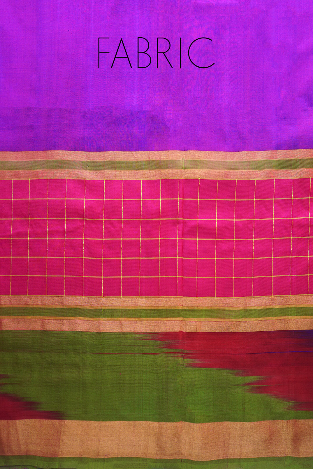 Purple and green Uppada soft silk ikat saree | Niram Neela